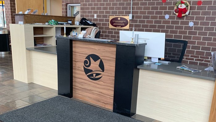CACD cultural centre reception desk after renovation