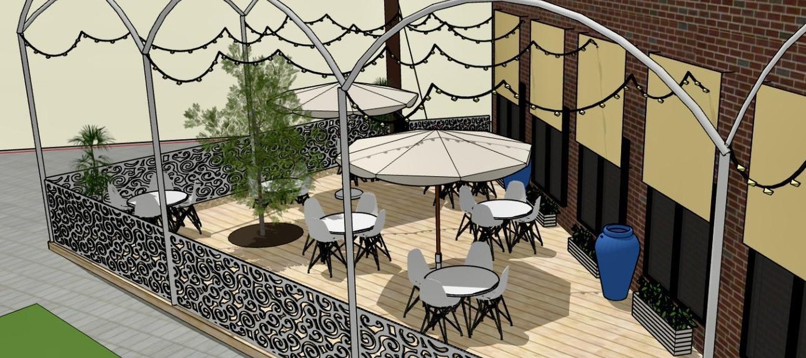 3D visualization of a proposed interior